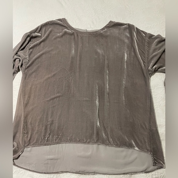 Eileen Fisher Briar Velvet Round Neck Box-Top Rayon Silk - Picture 6 of 16